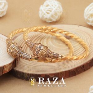 ANTIQUE GOLD PIPE BANGLES