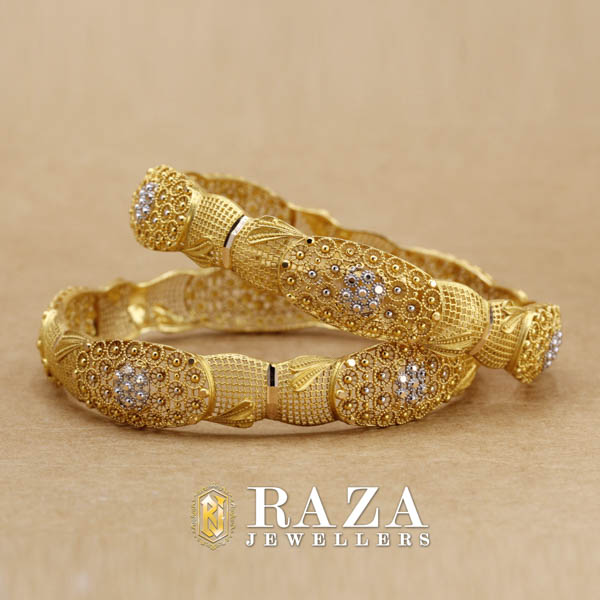 ANTIQUE GOLD BANGLES - Raza Jewellers
