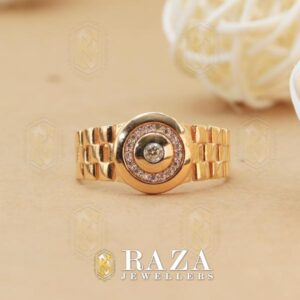 GOLD ROLEX STYLE GENTS RING