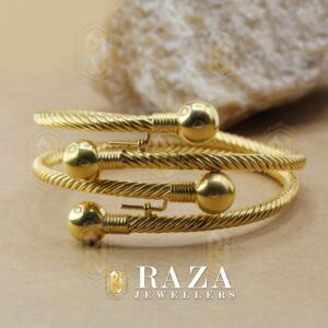 GOLD PIPE BANGLES