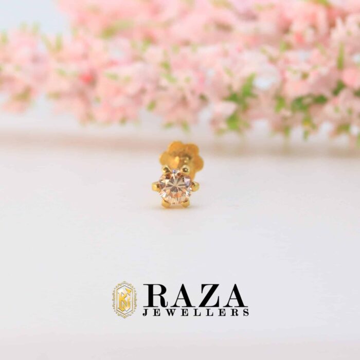 Delicate Stone Gold Nosepin for Daily Charm