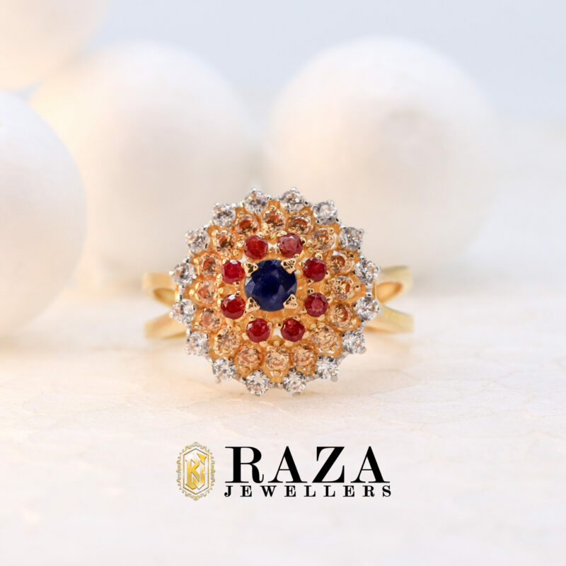 RUBY SAPPHIRE GOLD RING