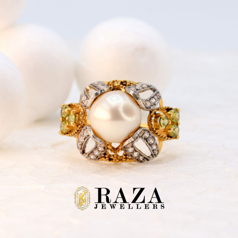 PEARL GOLD RING - Raza Jewellers