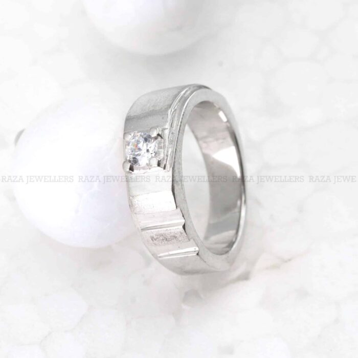 Palladium Gents Engagement Ring