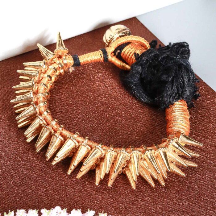 SILVER SPIKES BRACELET