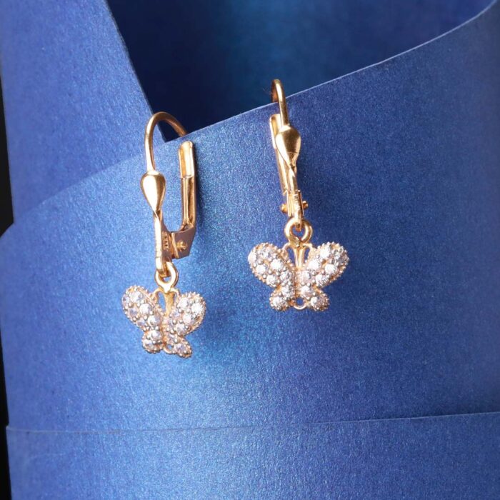 DIAMOND STYLE GOLD EARRINGS