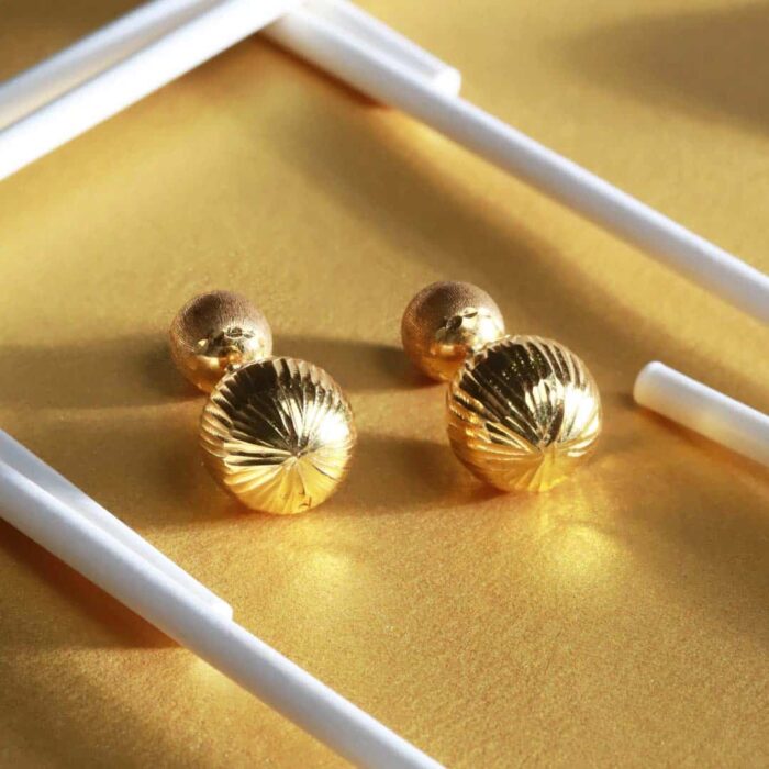 DIAMOND STYLE GOLD EARRINGS