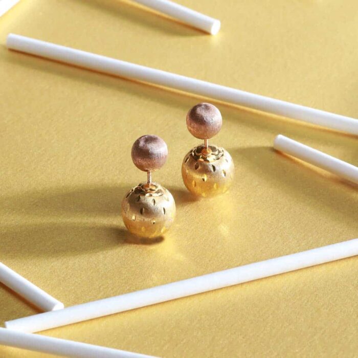 DIAMOND STYLE GOLD EARRINGS