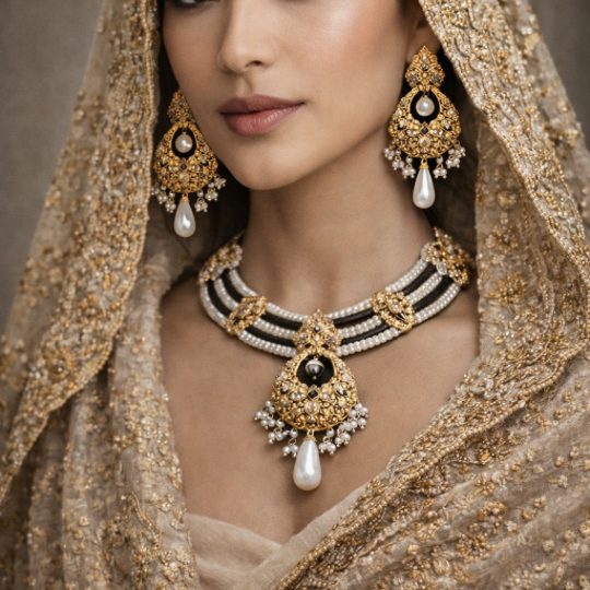 Antique 1 Tola Pearls Locket Set