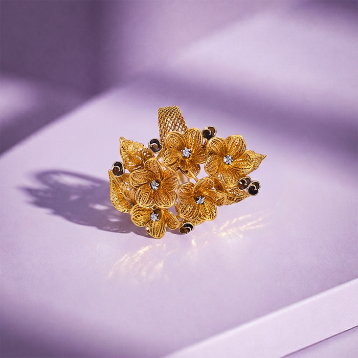 3D Floral Ring