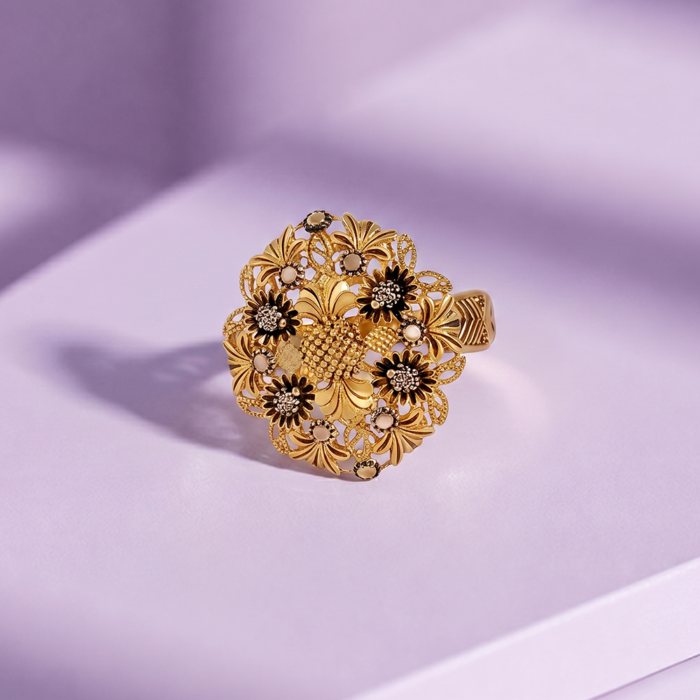 Real Gold Antique Style Ring