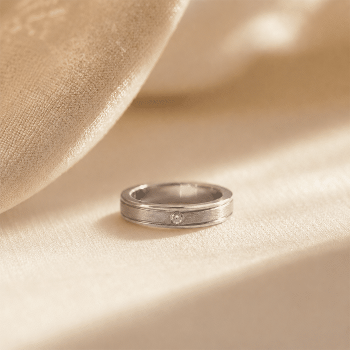 Engagement Palladium Gents Band – Brushed Finish
